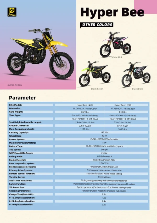 2025 Surron Hyper Bee Electric Dirt Bike