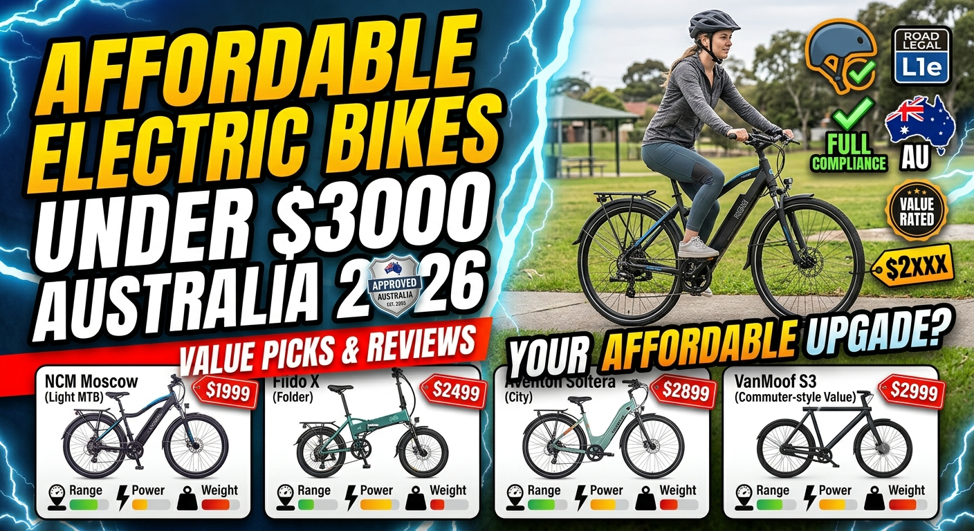 Affordable electric bikes under $3000 Australia for commuting and recreational riding