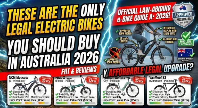 Legal electric bikes Australia 2026 compliant 250W pedal assist e-bike